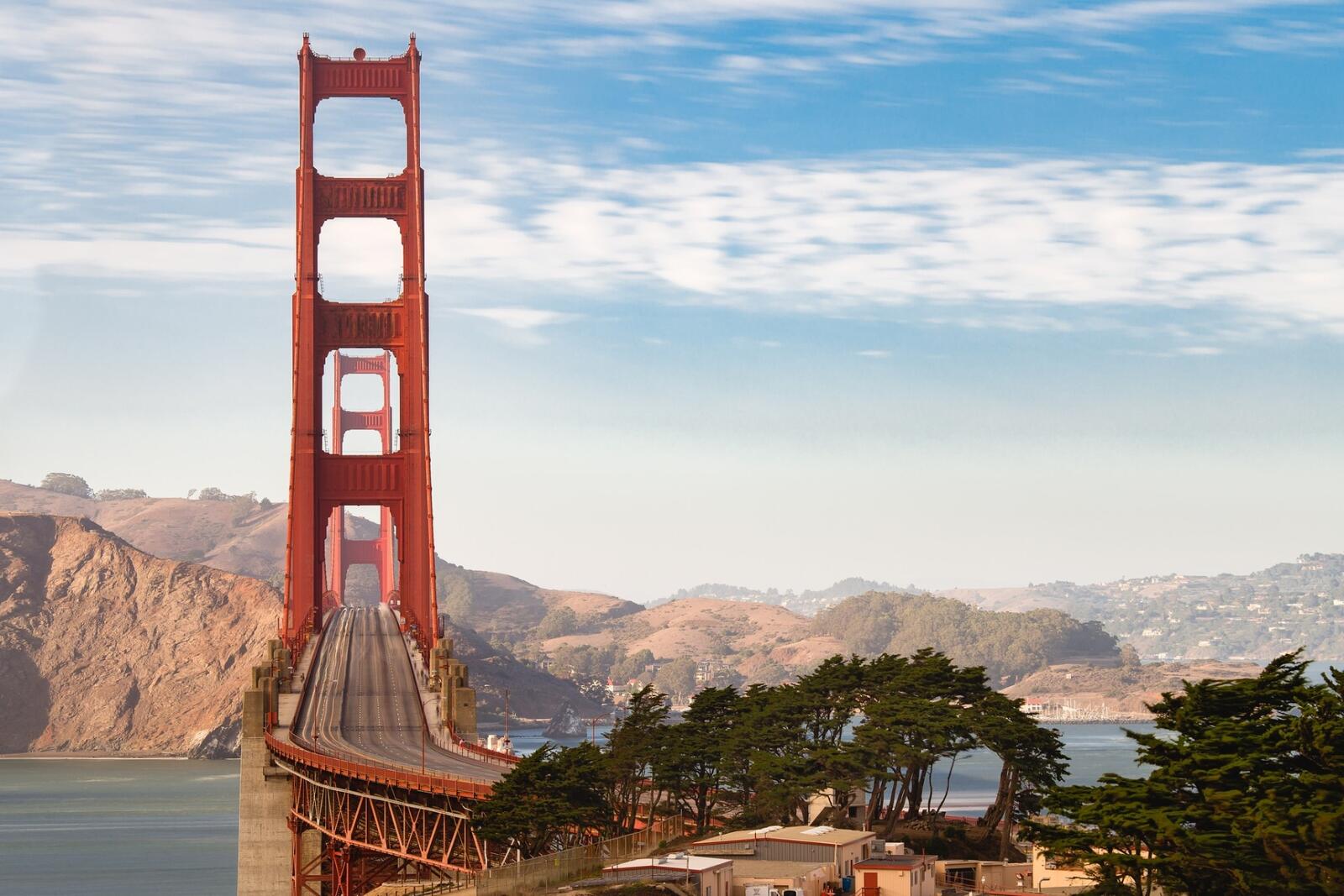 Бесплатное фото Мост золотые ворота в Сан-Франциско