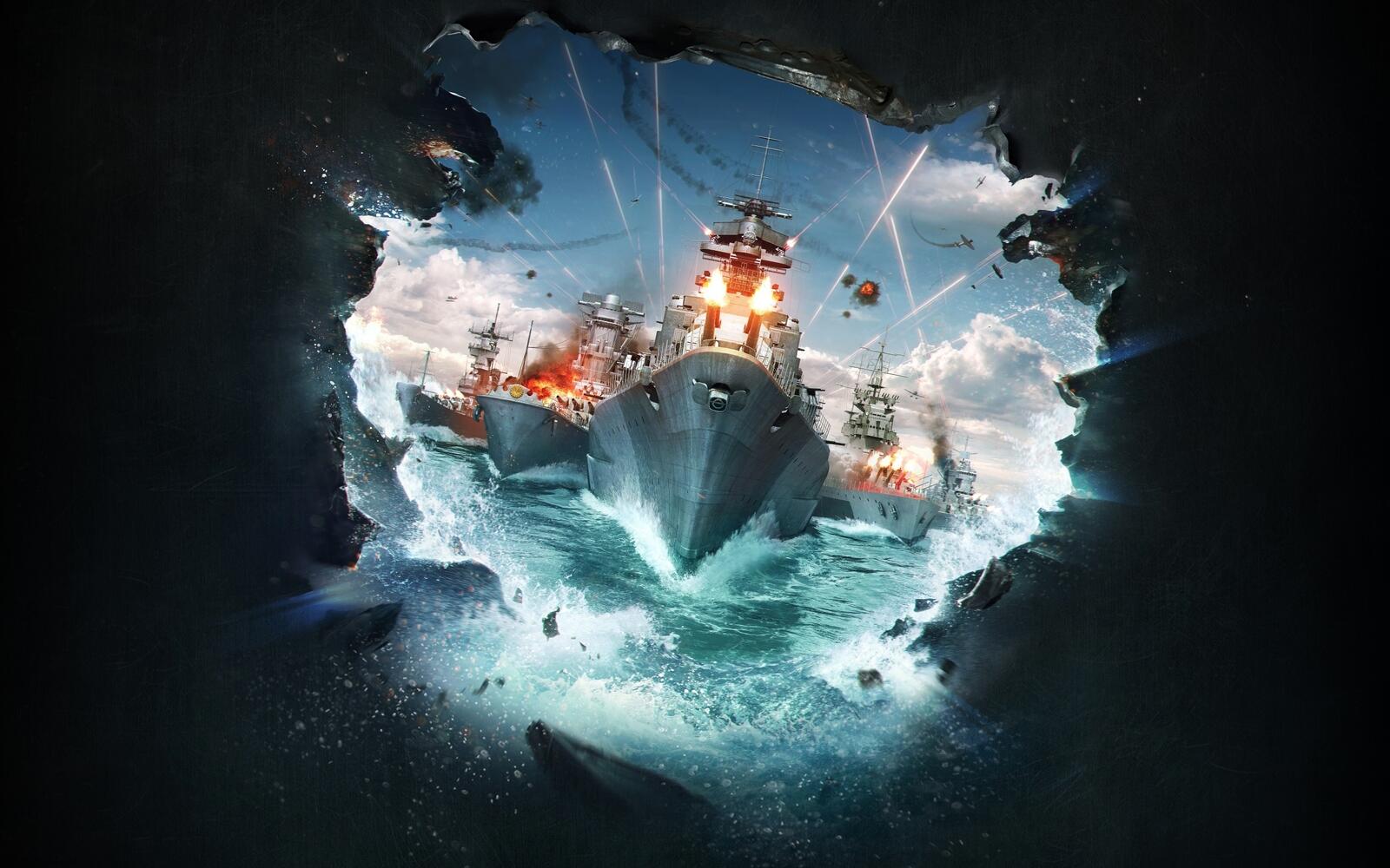 Бесплатное фото Заставка игры world of warships
