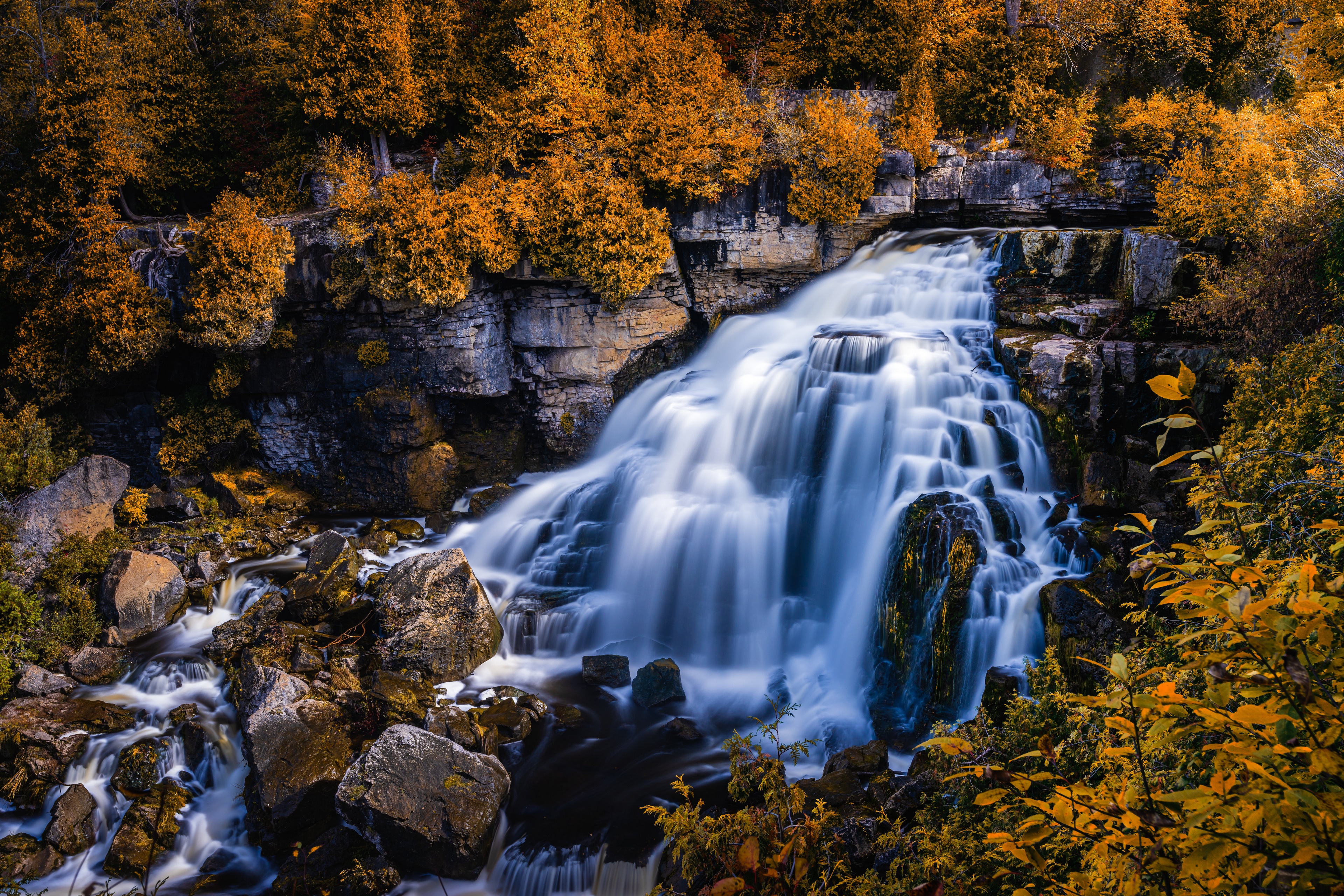 Фото бесплатно Канада, осень, водопад