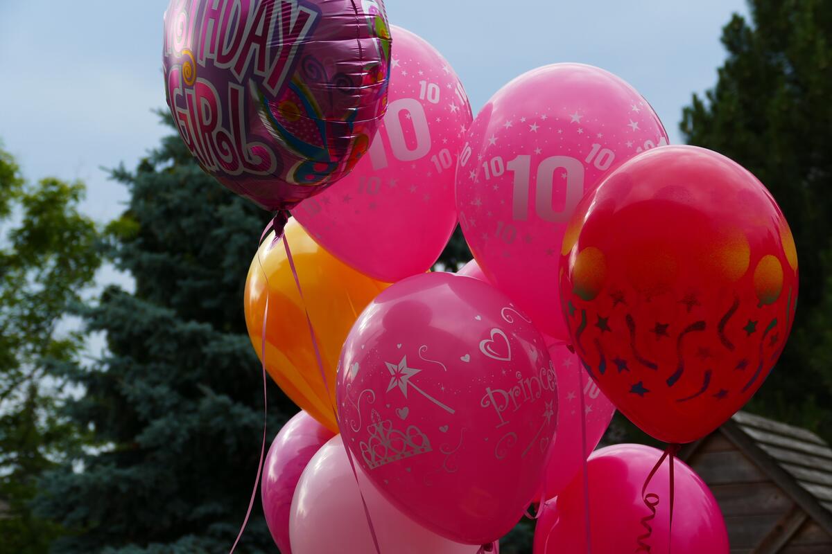 Воздушные шарики с днем рождения