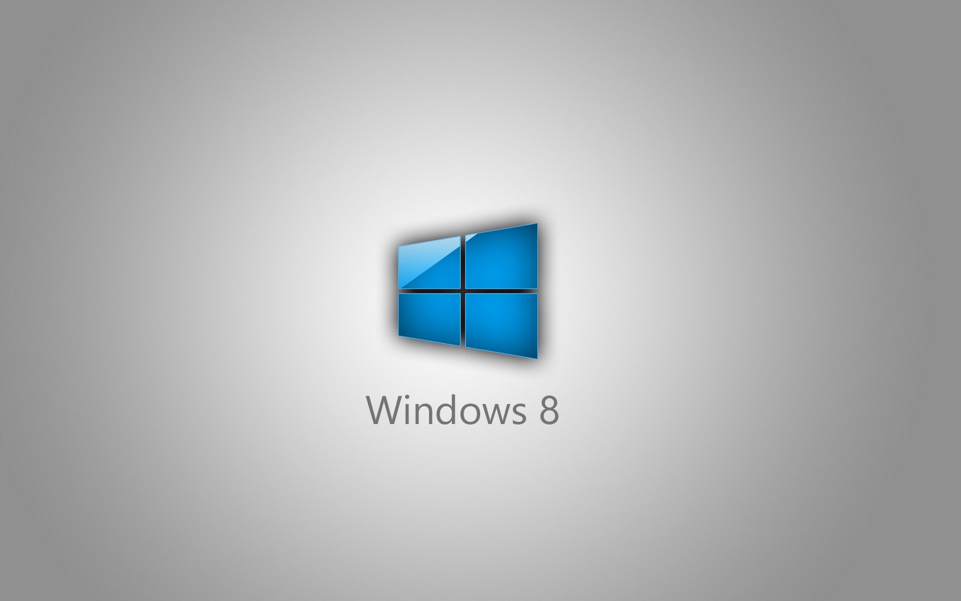 Логотип Windows 8 на сером фоне