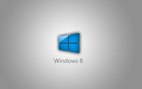 Windows 8 logo on gray background