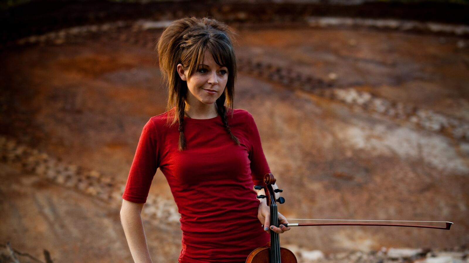 Wallpapers Lindsey Stirling hairstyle violin on the desktop