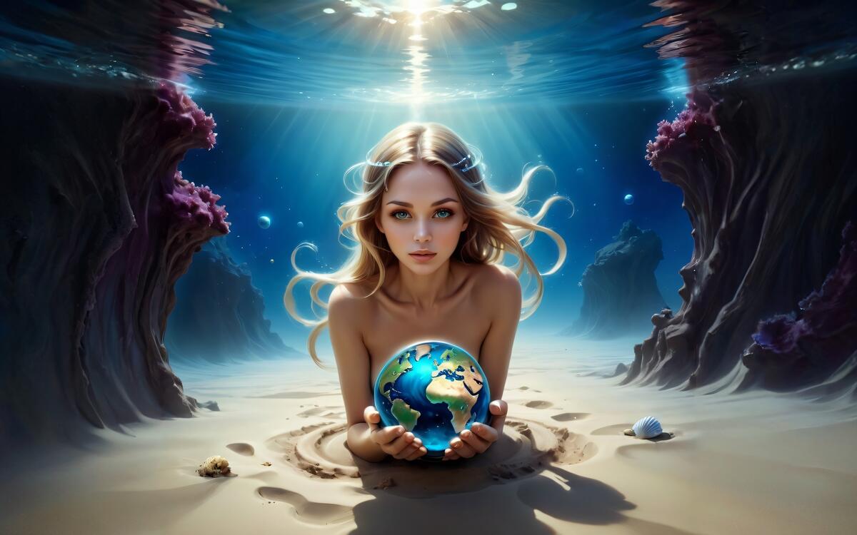 The girl and the globe