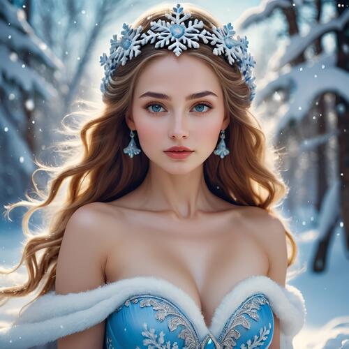 Beautiful snow maiden