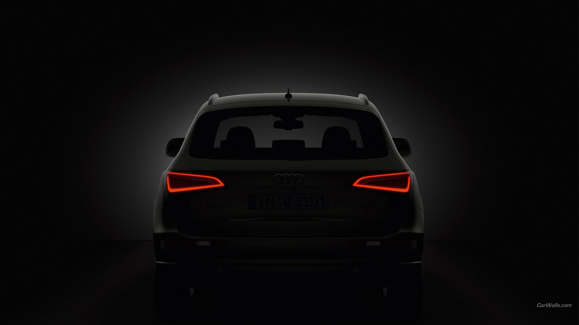 Audi Q5 rear optics in darkness
