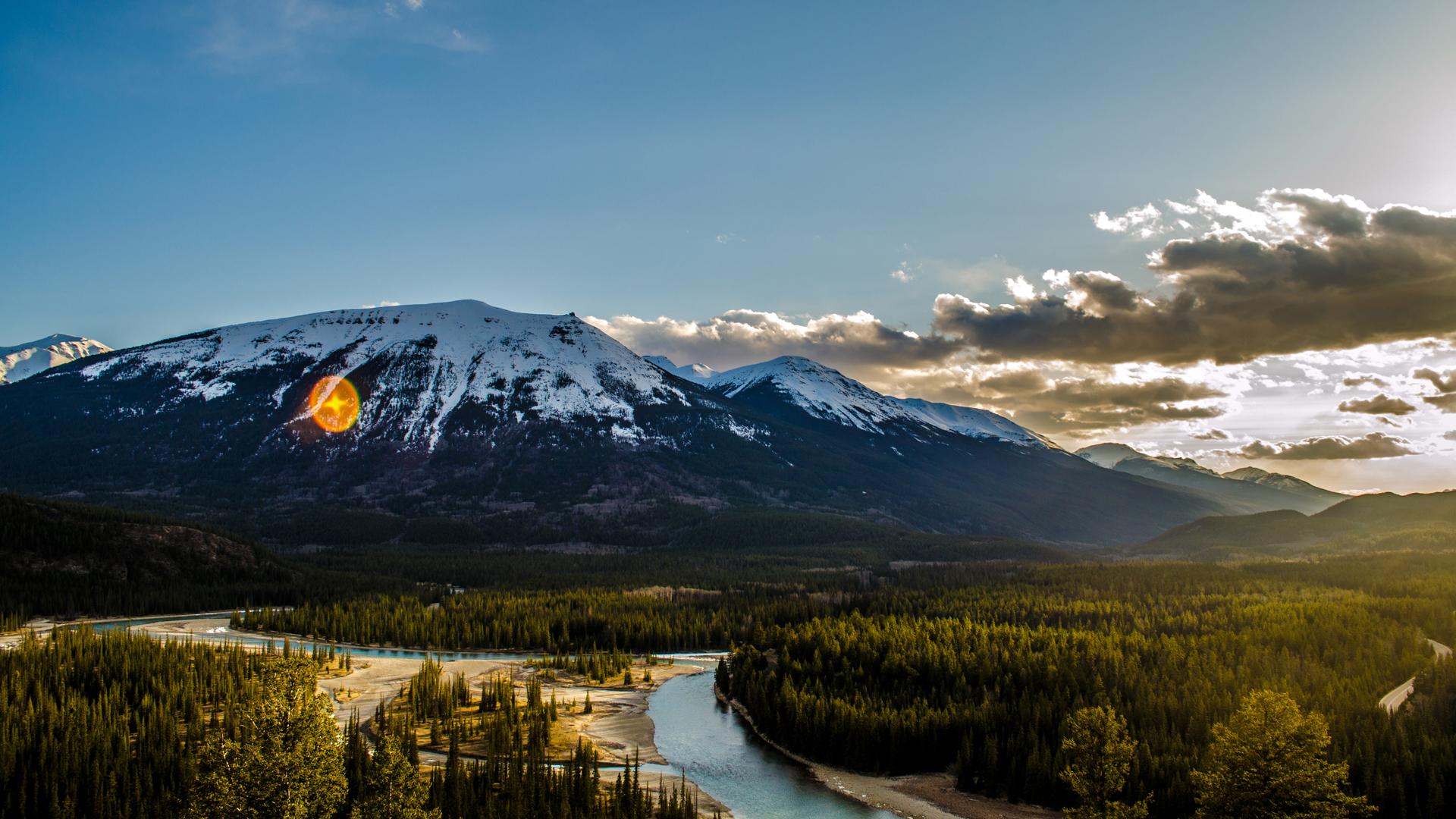 免费照片加拿大令人惊叹的森林和山脉的自然风光