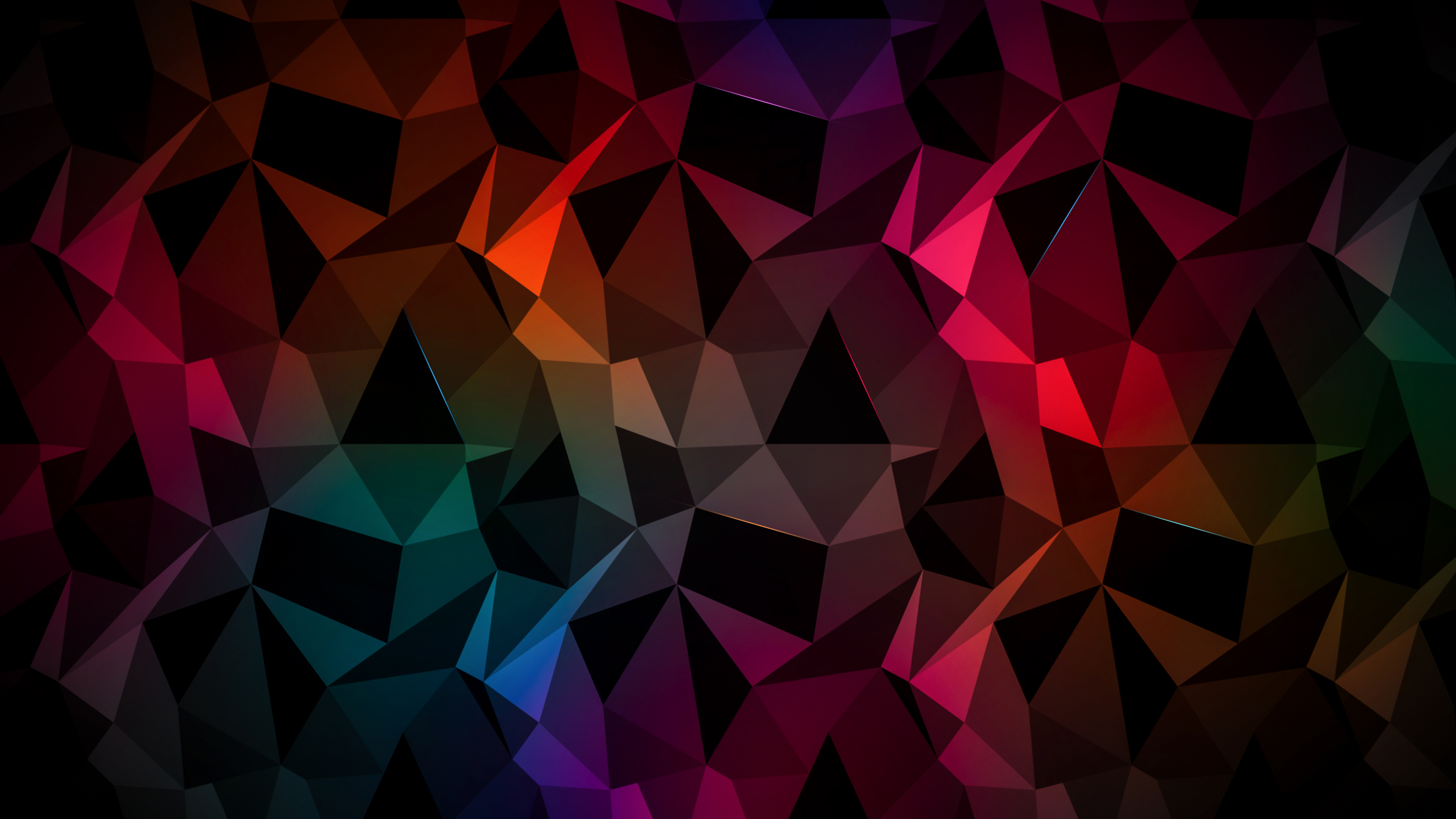 Бесплатное фото Абстрактные цветные треугольники