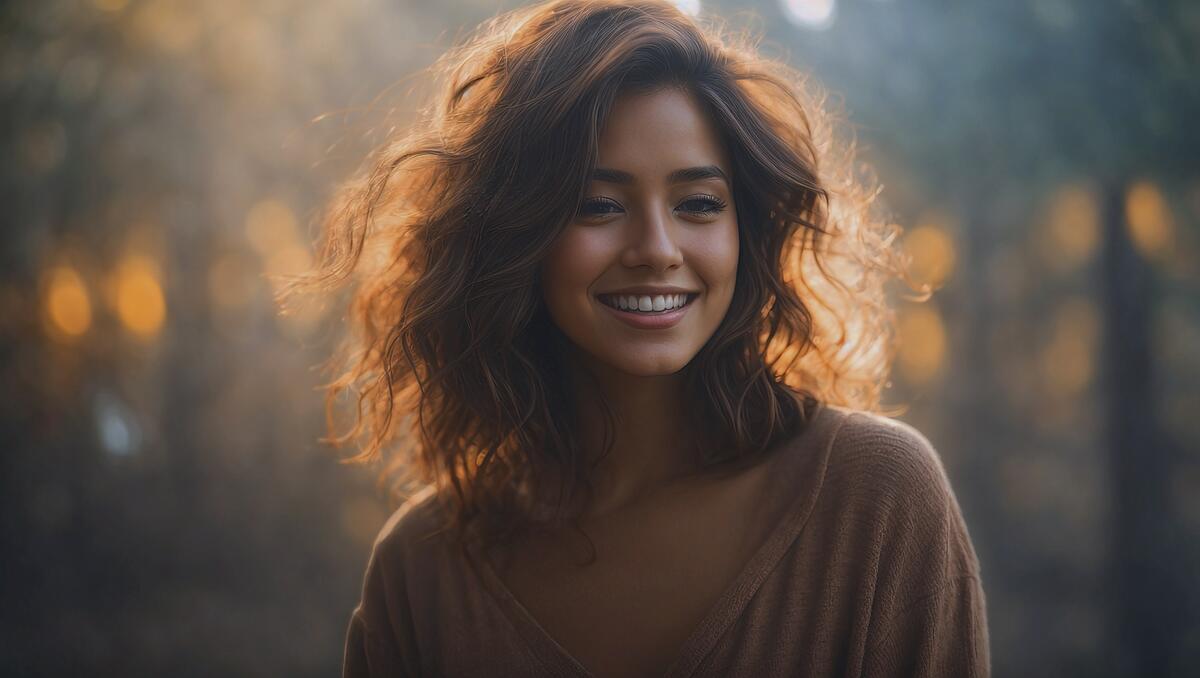 A close up photo of a smiling woman