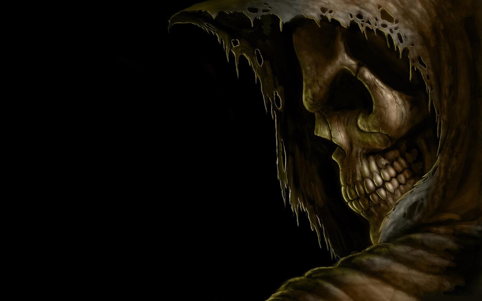 Wallpapers wallpaper grim reaper skull darkness on the desktop