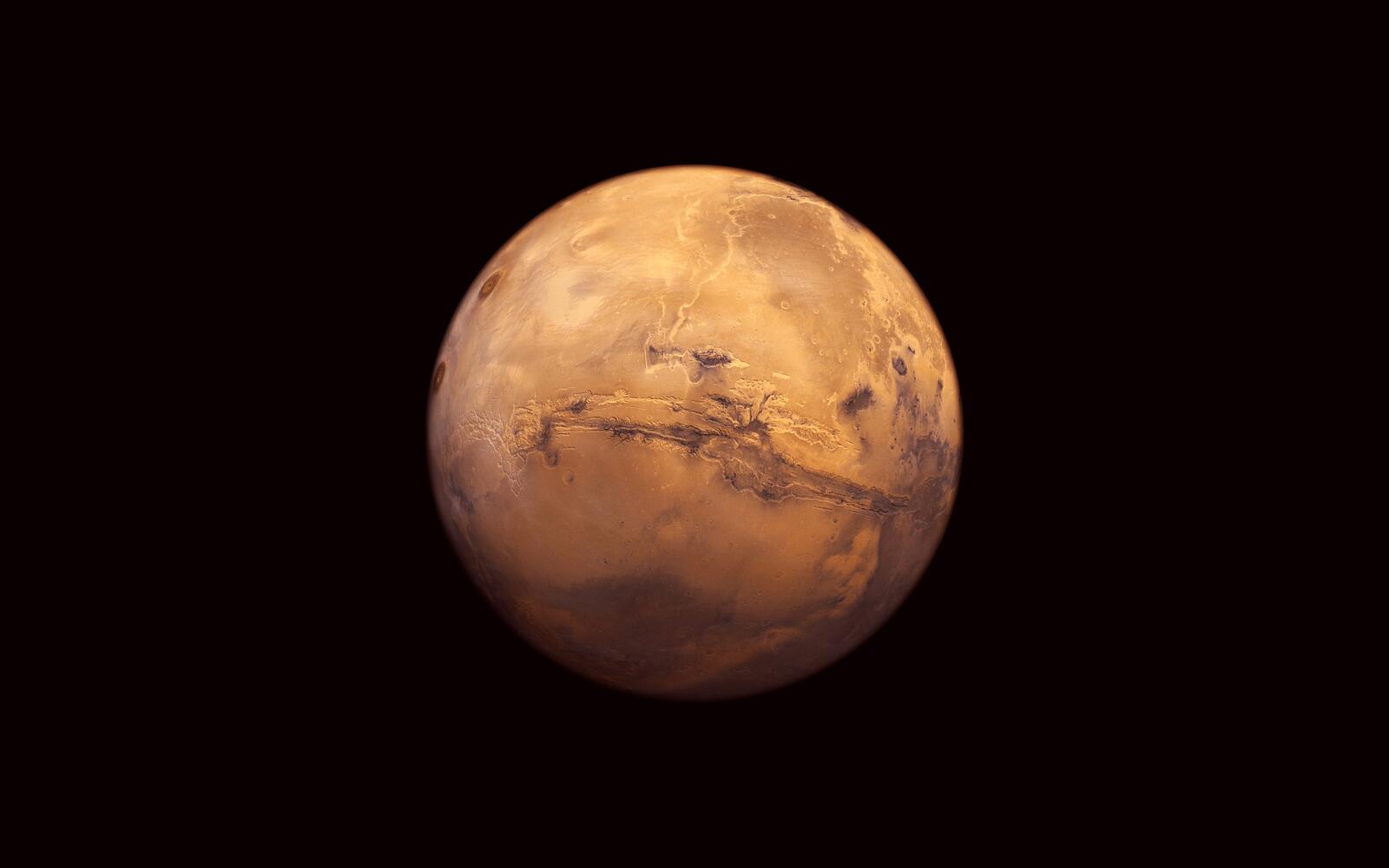 Бесплатное фото Шрамы на поверхности красной планеты Марс