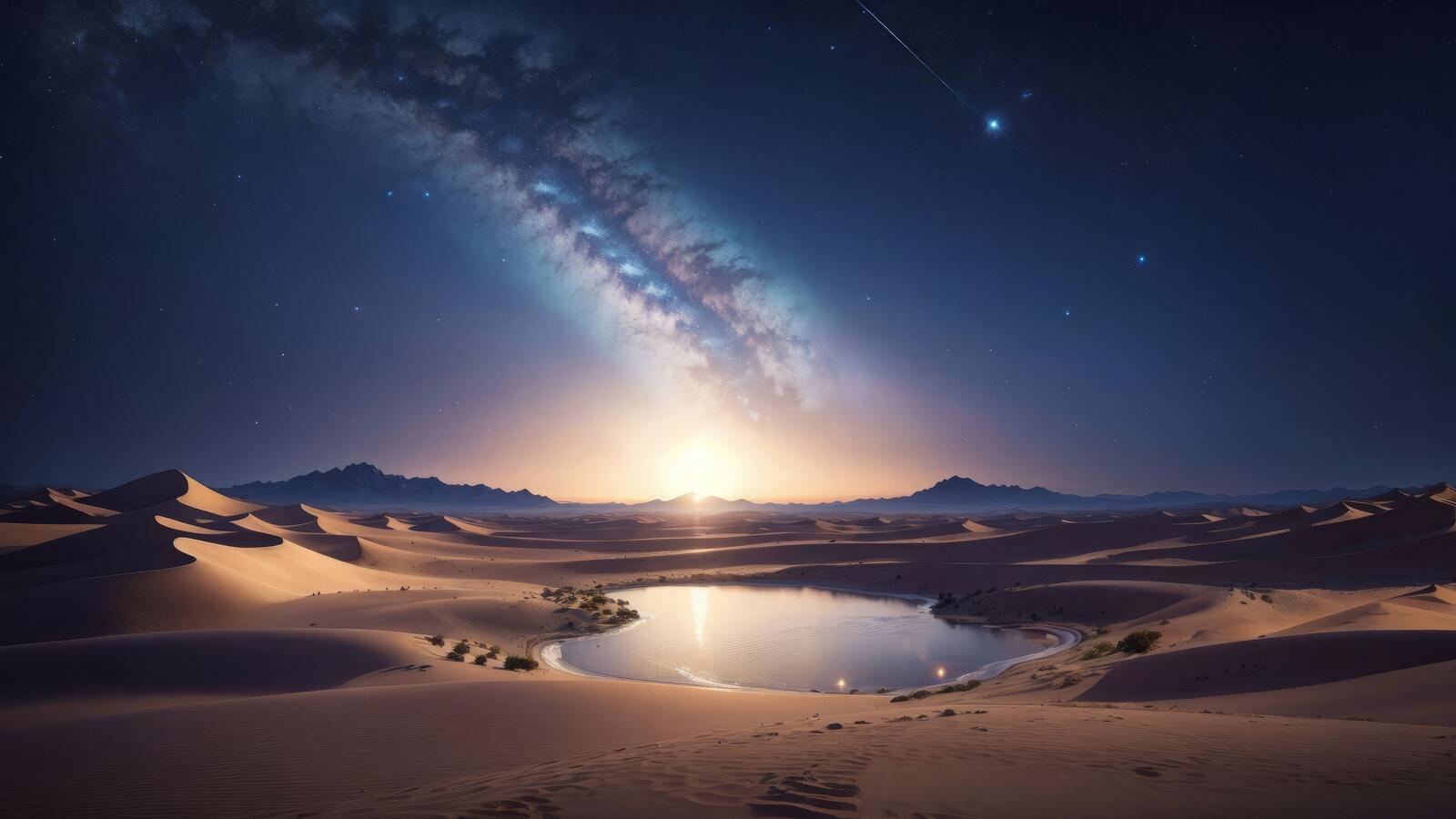 Бесплатное фото Ночное небо в пустыне чистое