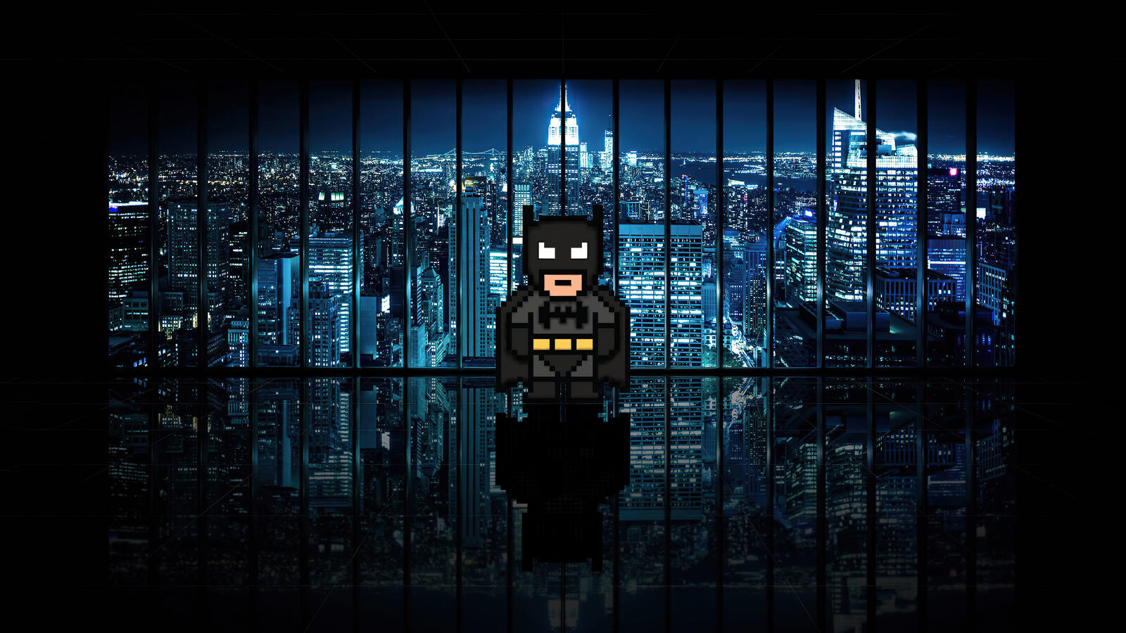 Маленький бэтмен из пикселей