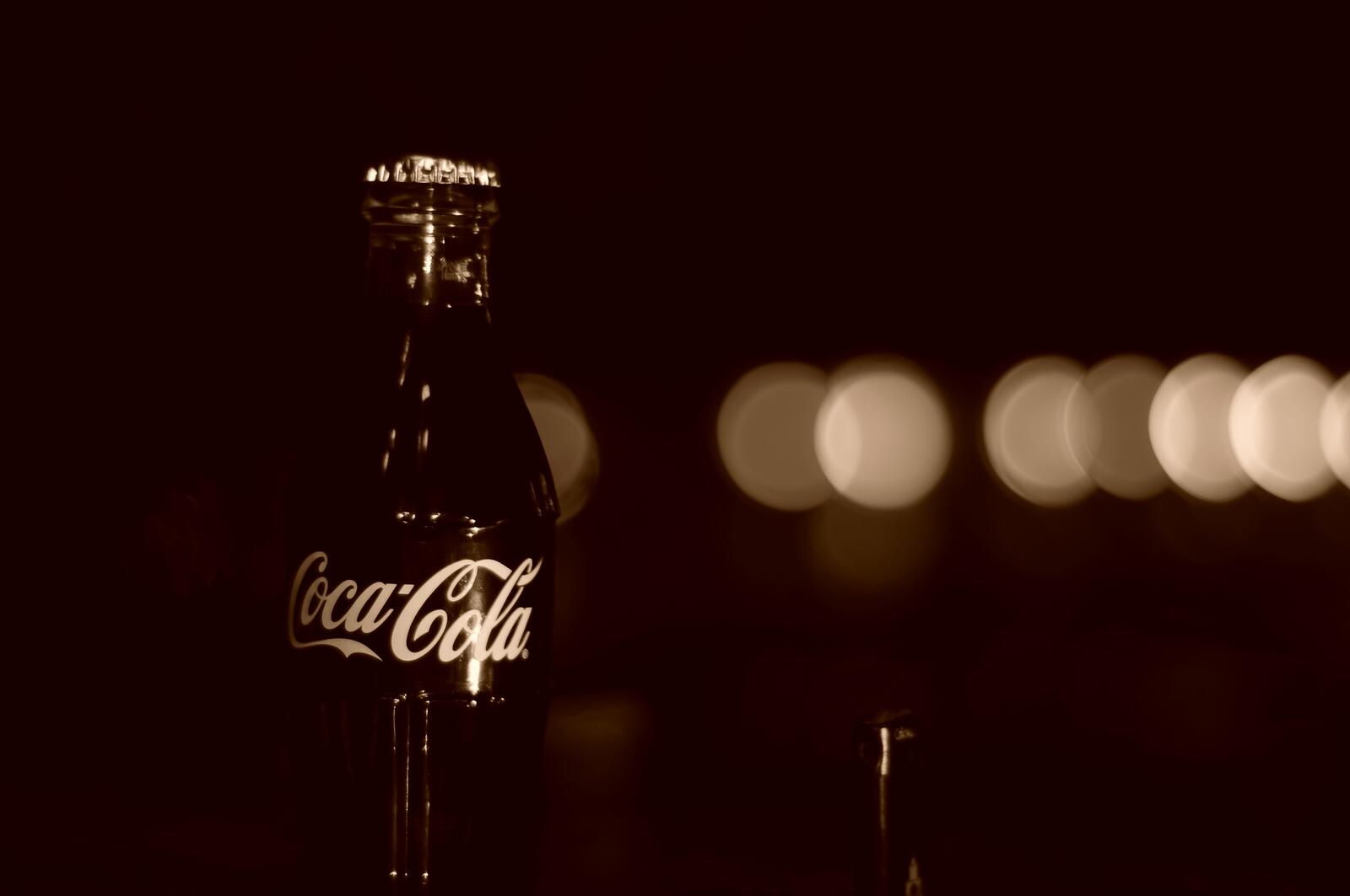 Free photo A bottle of Cocf-Cola