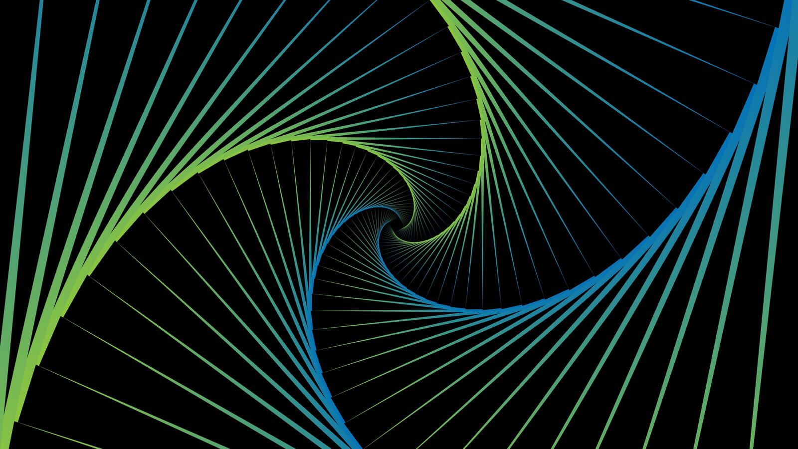 Бесплатное фото Геометрическая разноцветная спираль с линейной структурой
