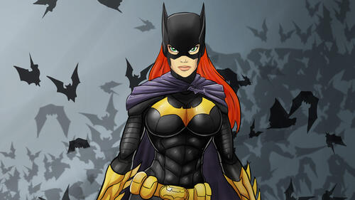 A rendering of Aunt Batman in the background of the bats