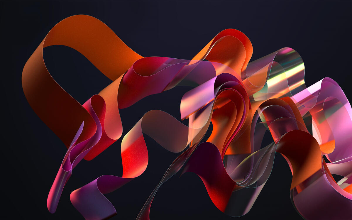 Colorful abstract ribbons