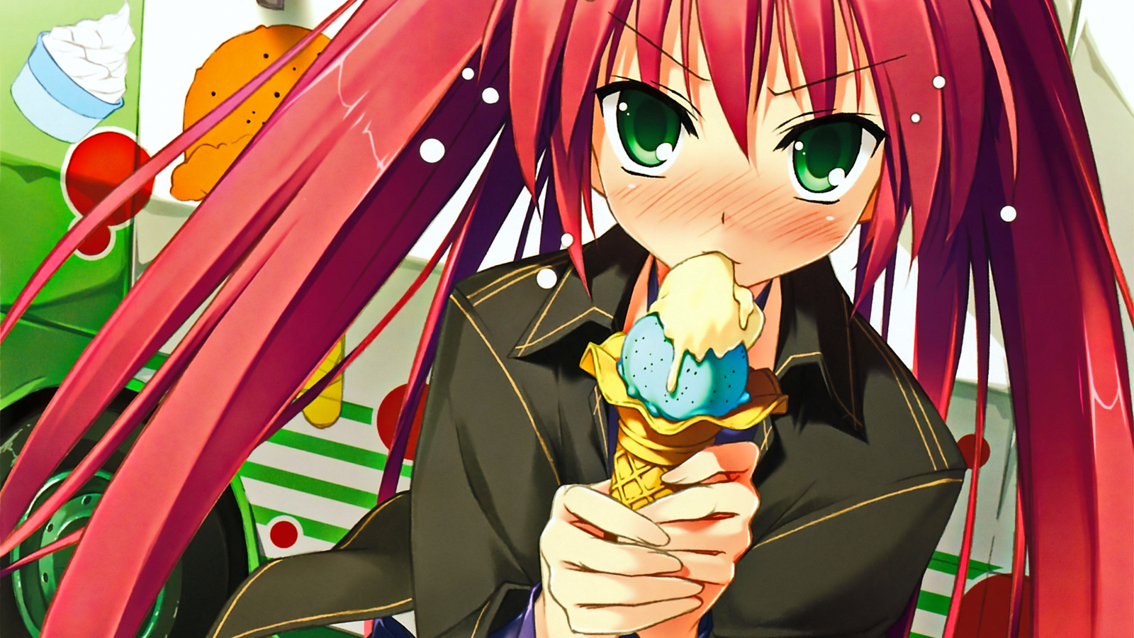 Free photo Anime girl with ice cream
