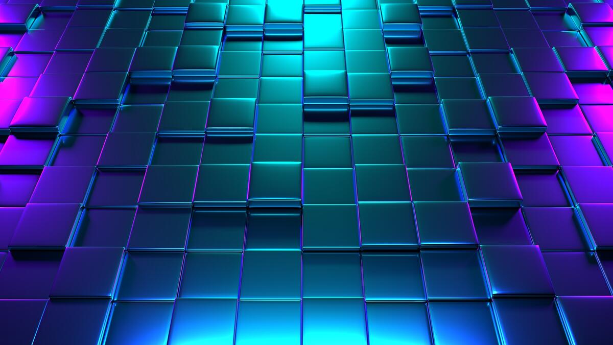 Neon cubes