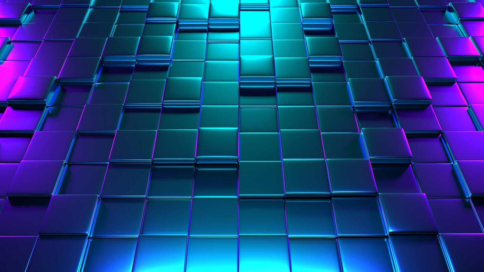 Free photo Neon cubes