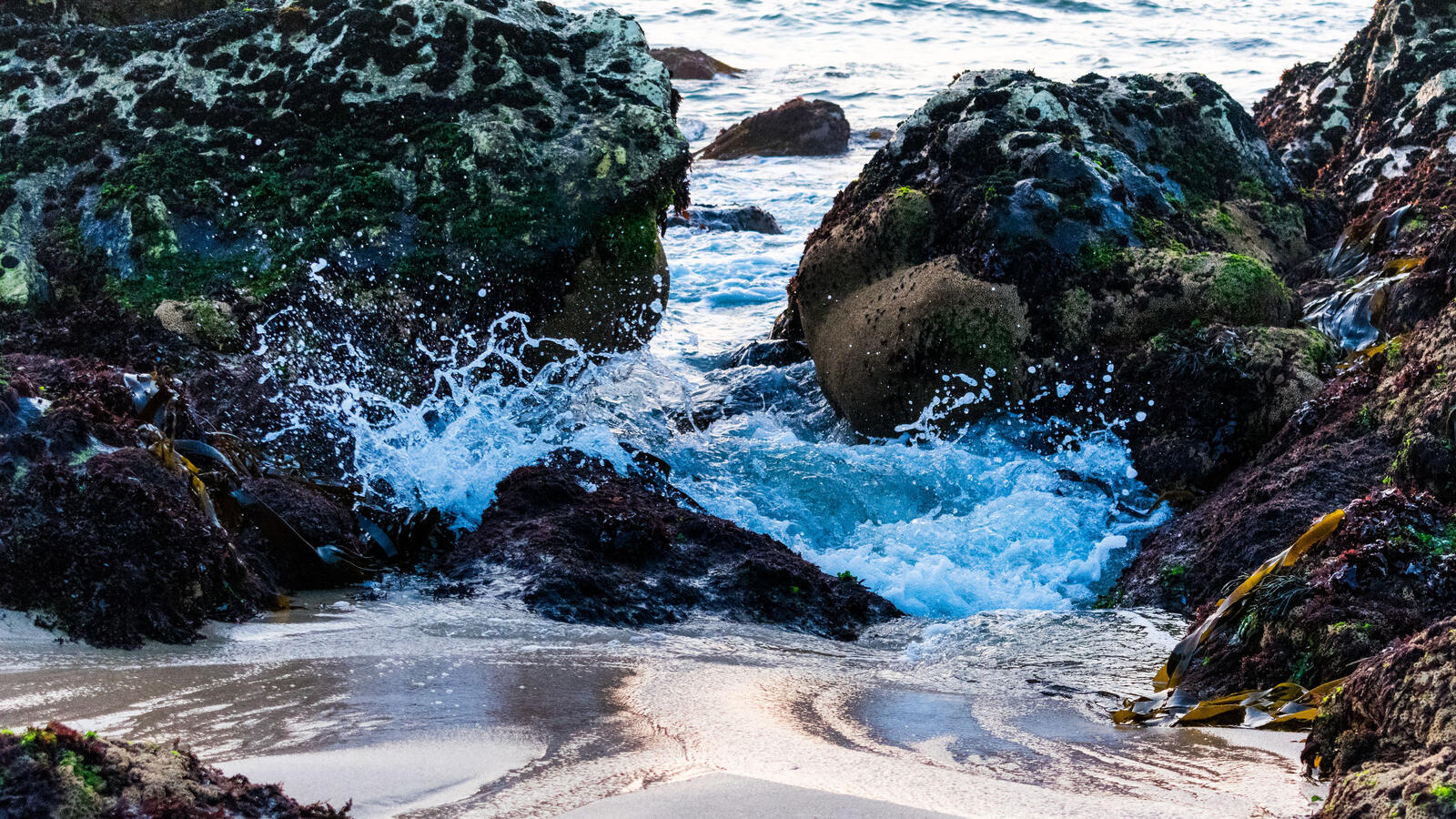 Бесплатное фото Каменистый берег моря