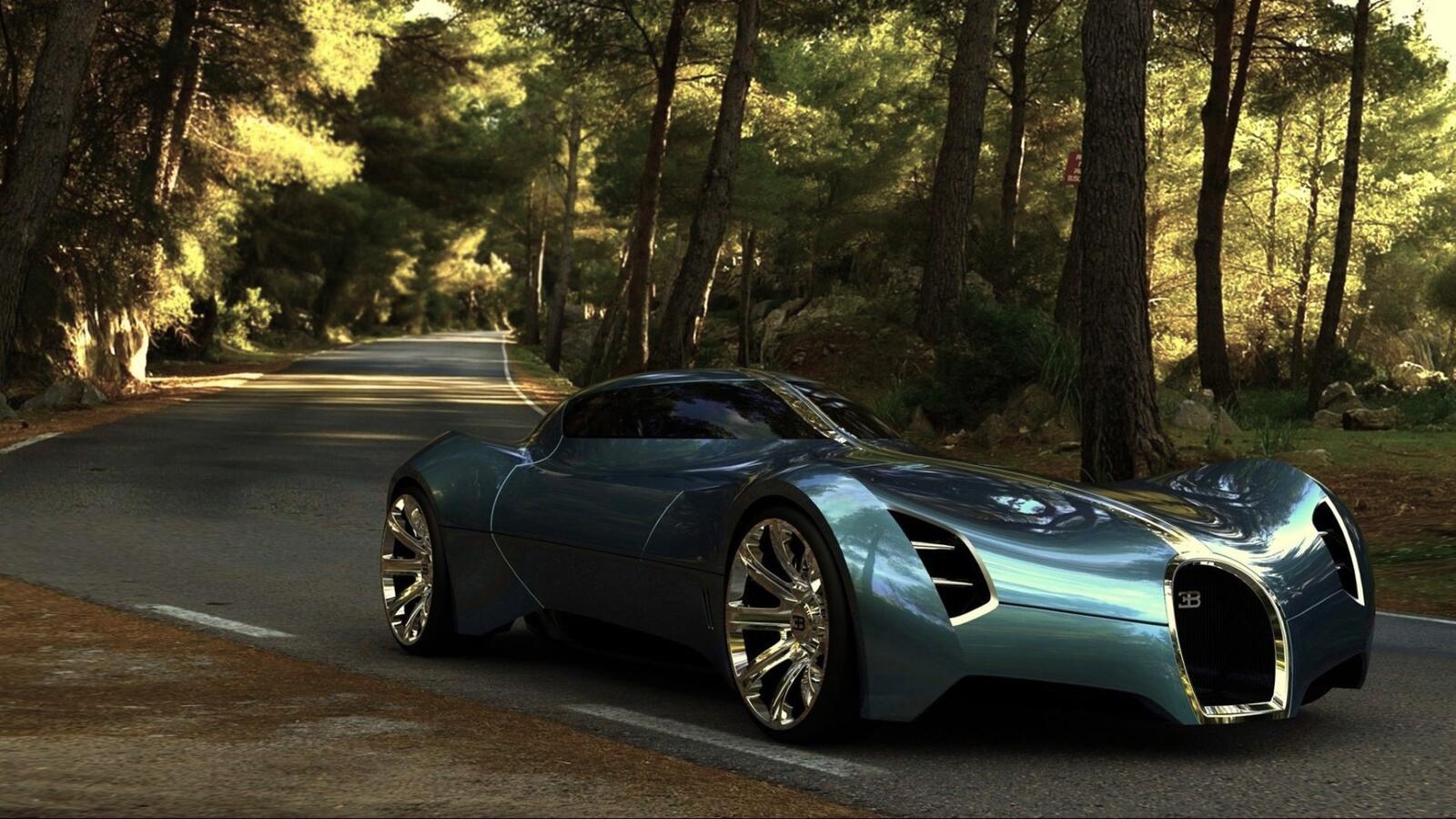 Бесплатное фото Bugatti Aerolithe Concept