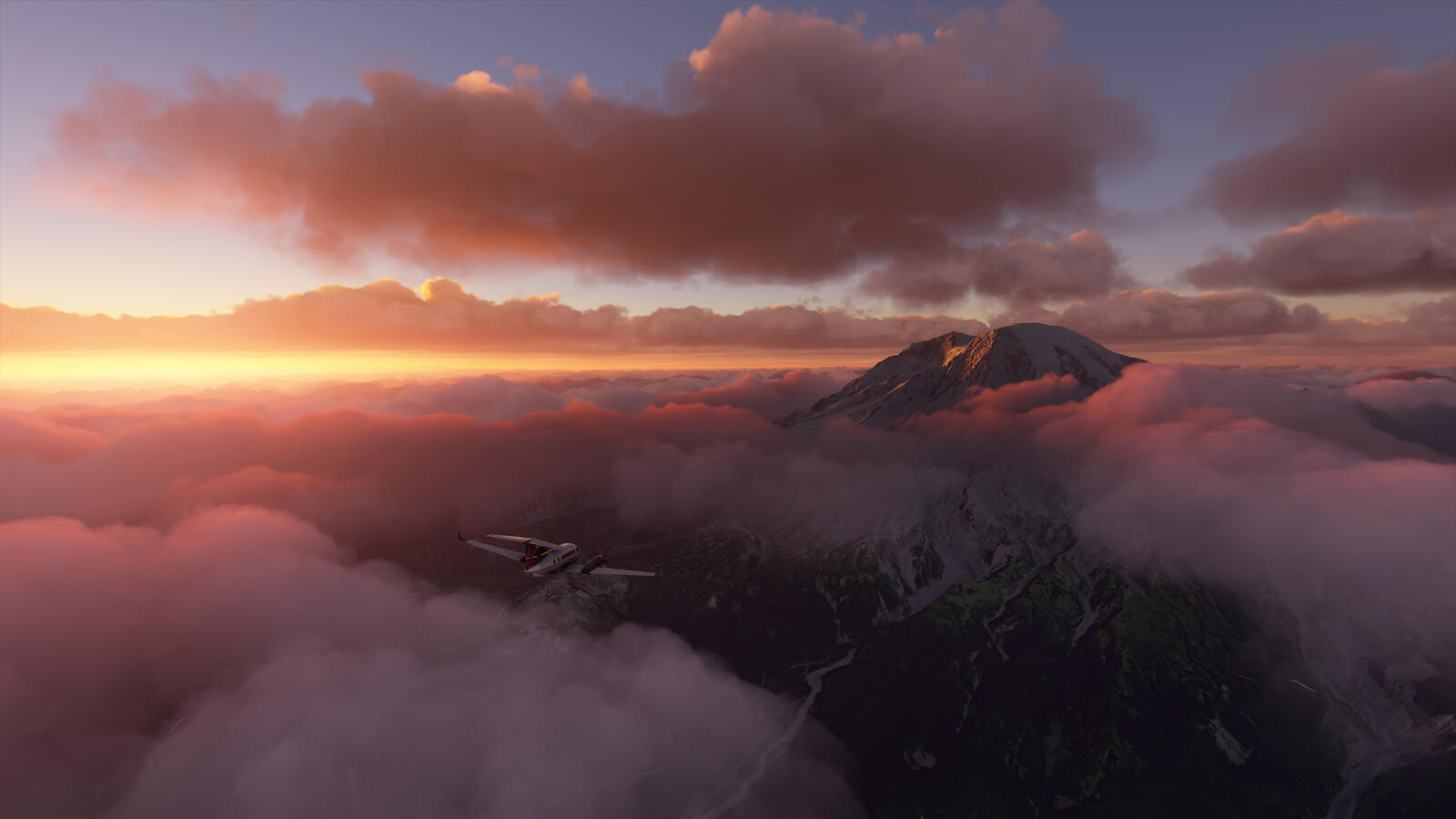 Wallpapers clouds sunset microsoft flight simulator on the desktop