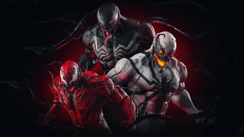 Monster Venom on black background