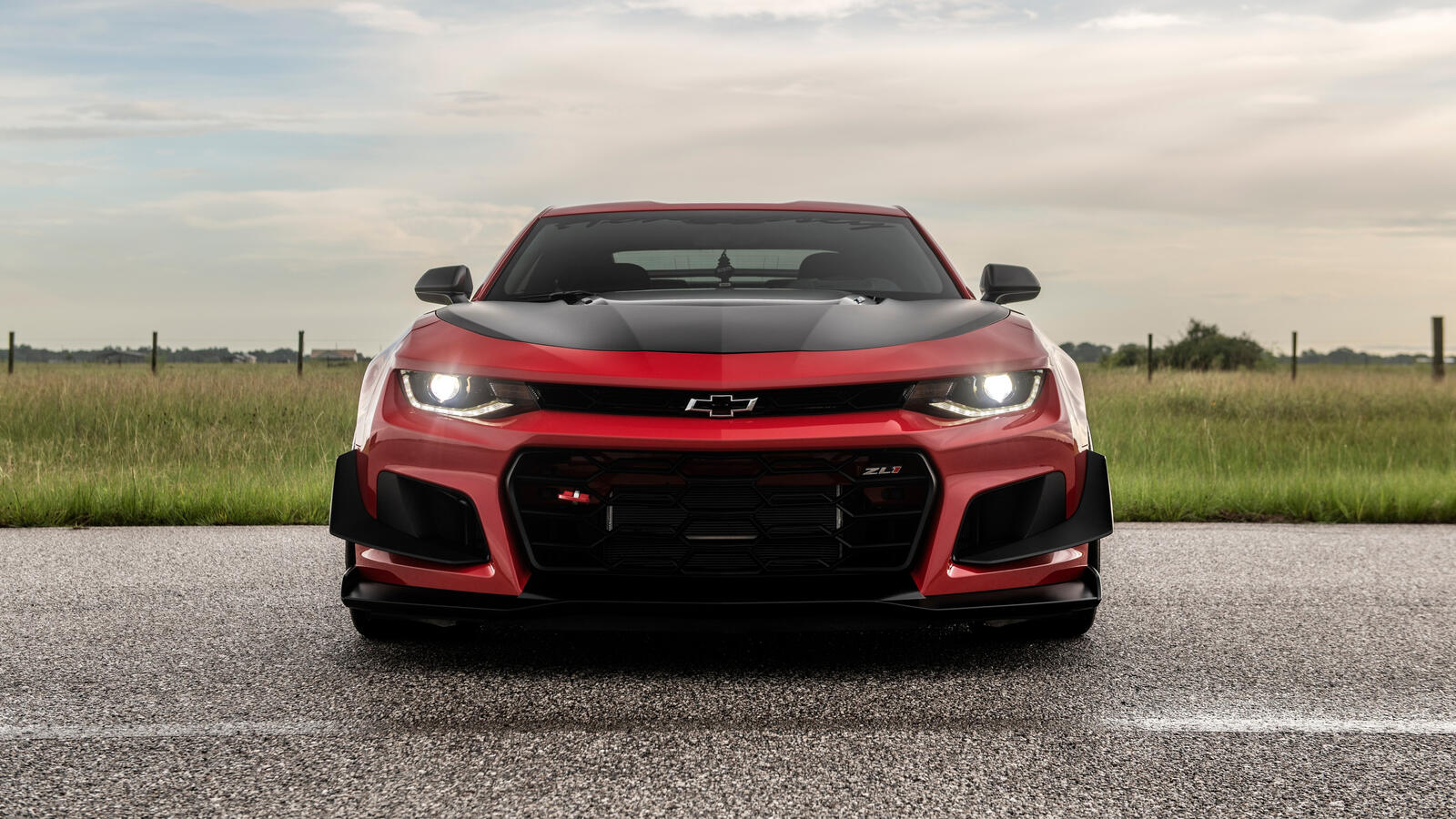 Wallpapers red eyes front view muscle cars on the desktop