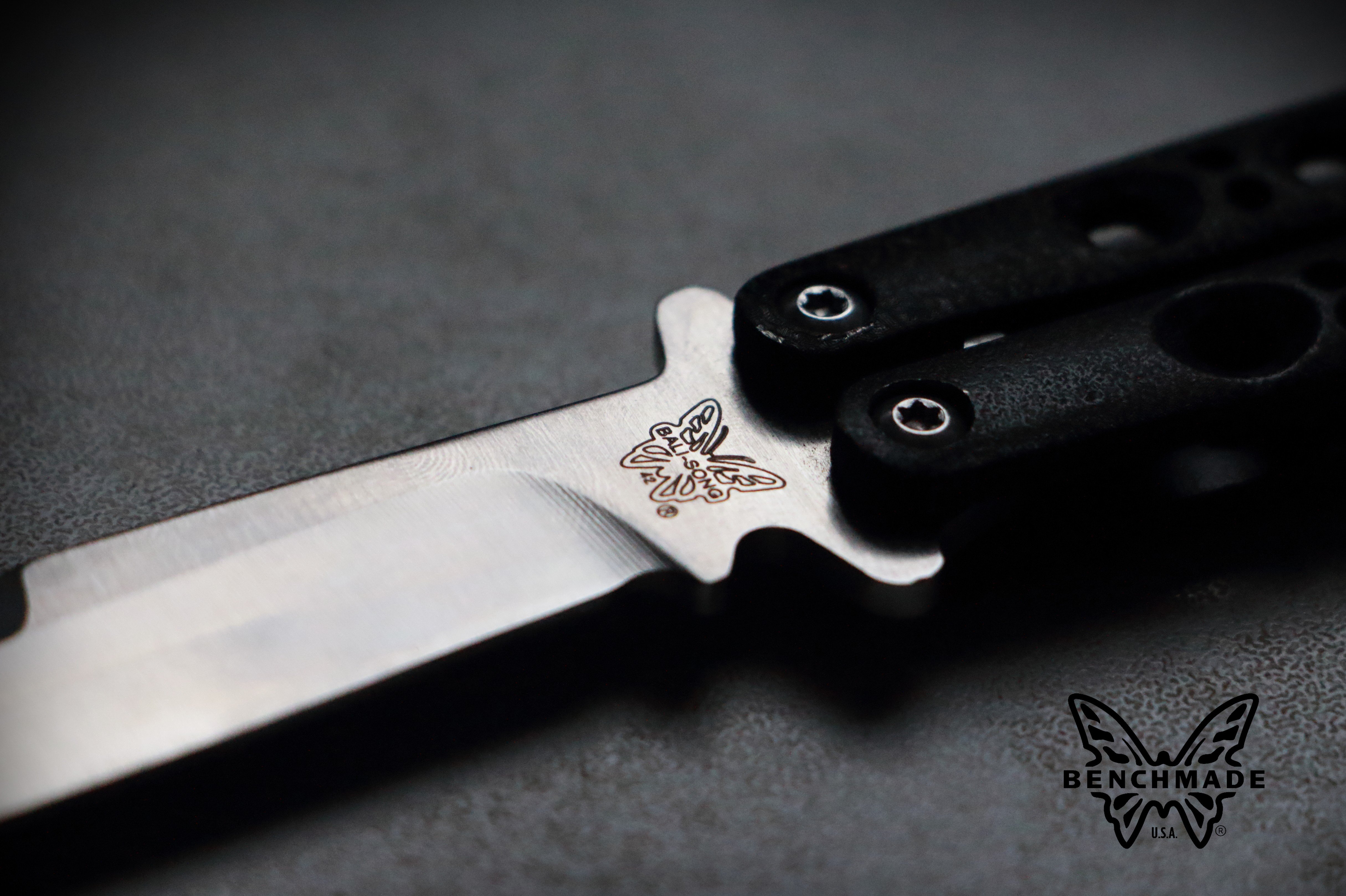 Free photo Butterfly knife with butterfly logo