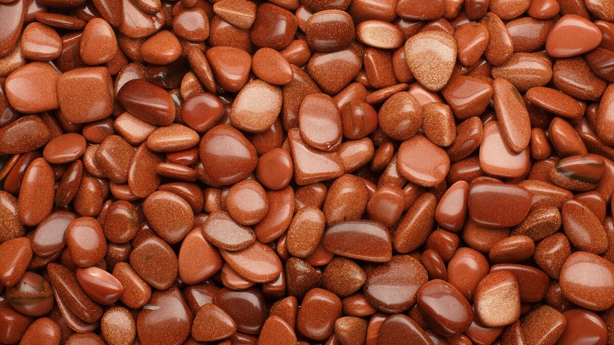 Stone pebbles in brown