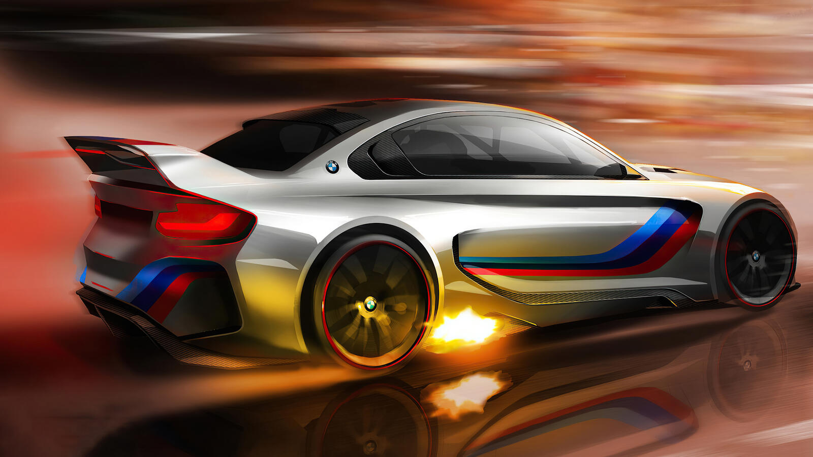 Бесплатное фото BMW Vision в игре Gran Turismo Sport