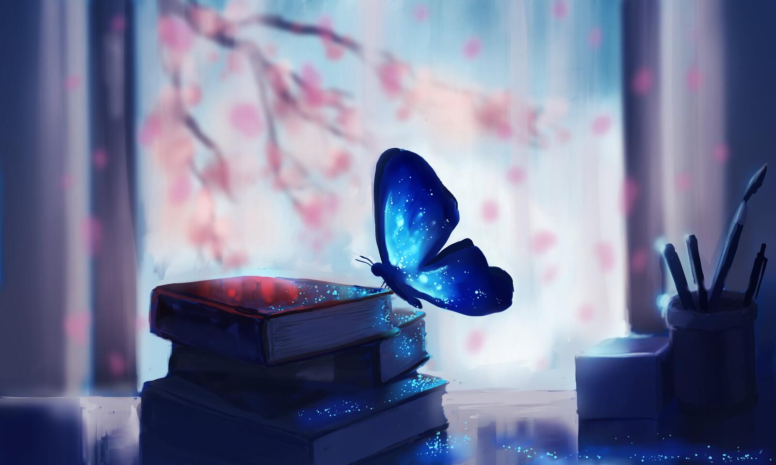 Обои бабочка фэнтези произведение искусства на рабочий стол