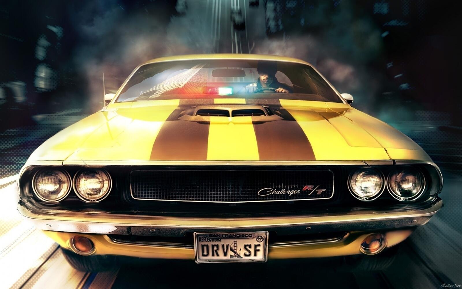 Бесплатное фото Dodge Challenger из игры Driver San Francisco