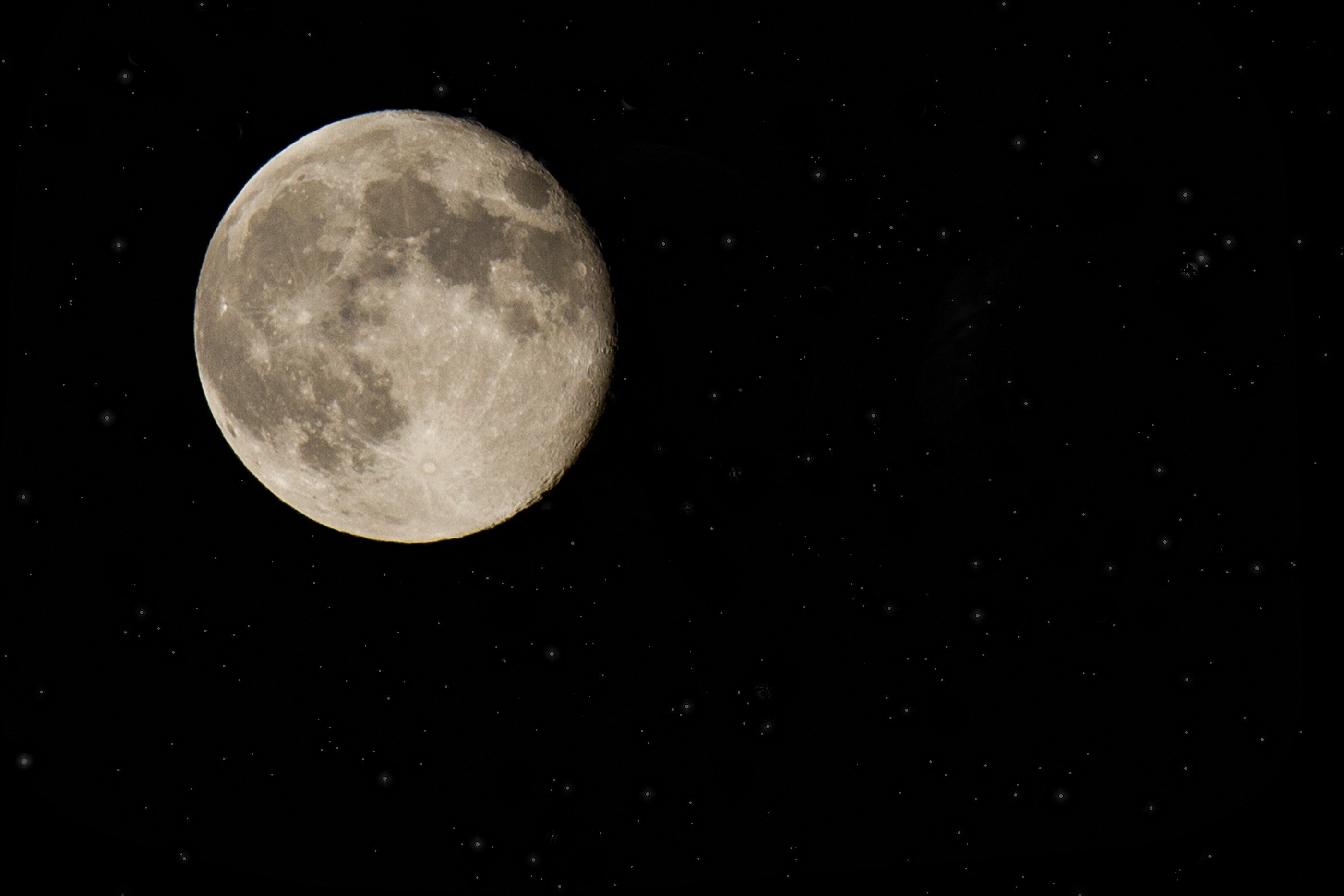 免费照片黑色天空中的大月亮
