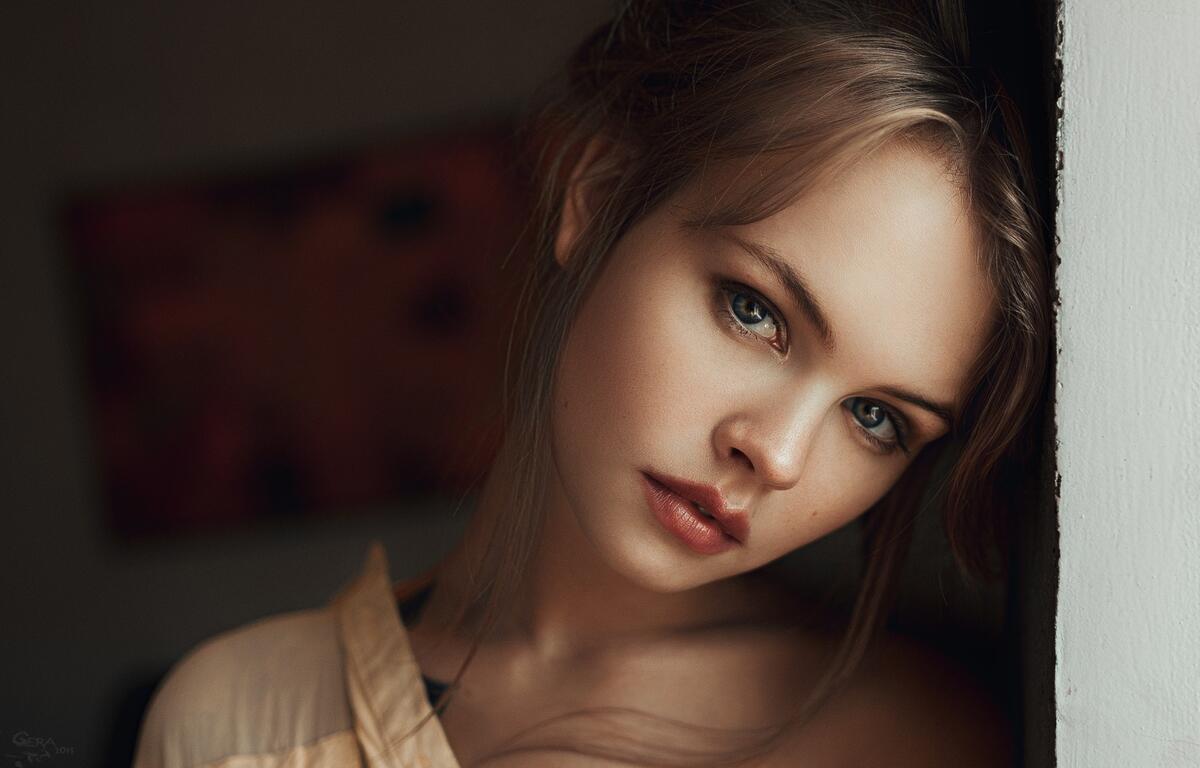 Portrait of Anastasia Shcheglova`s face