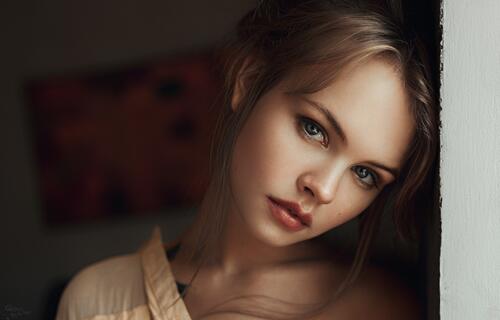 Portrait of Anastasia Shcheglova`s face