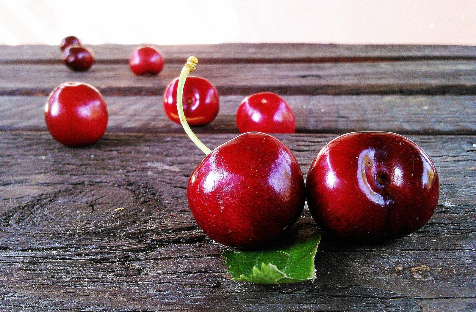 Бесплатное фото Спелые ягоды вишни