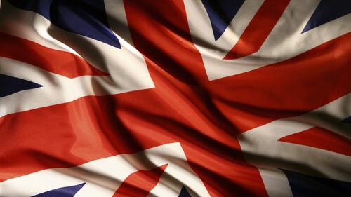 Помятый флаг Великобритании