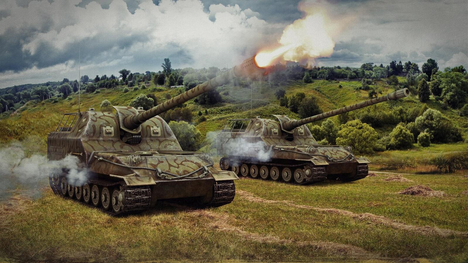 免费照片坦克世界》游戏中的第 261 号火炮物体