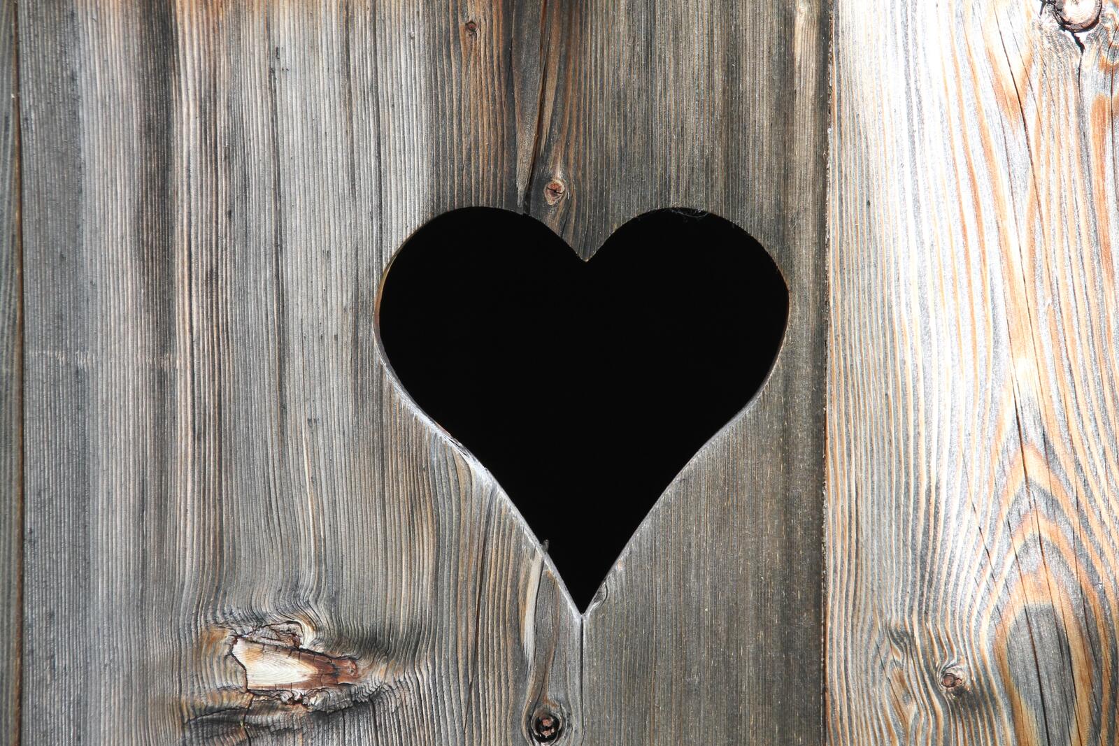 Wallpapers wood love heart on the desktop