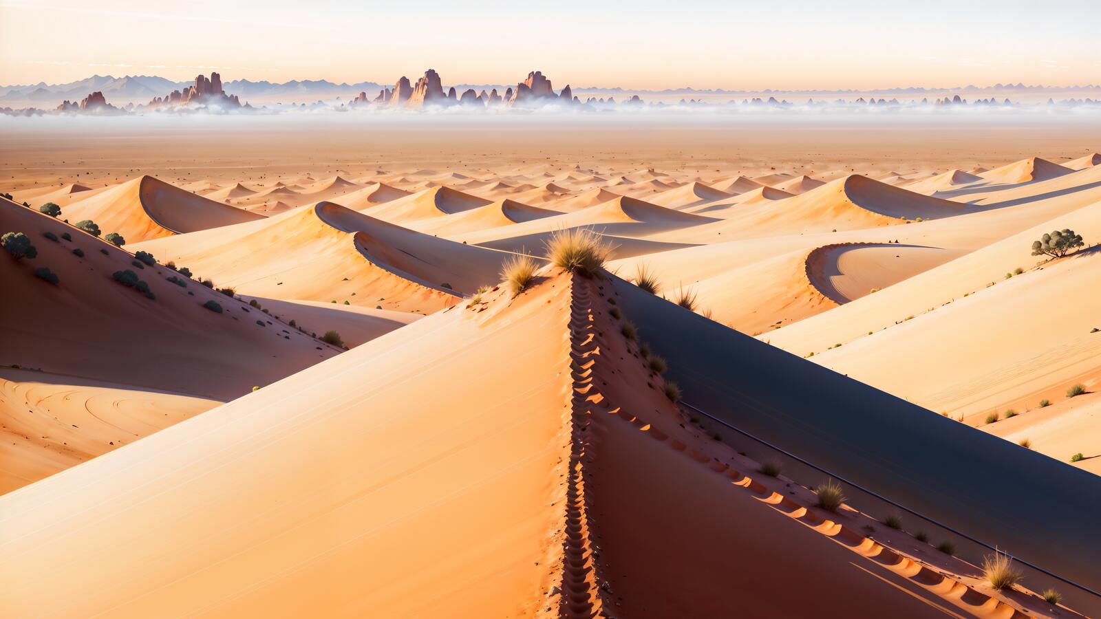 Бесплатное фото Фэнтезийная песчаная дюна