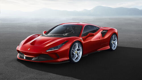 Картинка с Ferrari F8 Tributo красного цвета