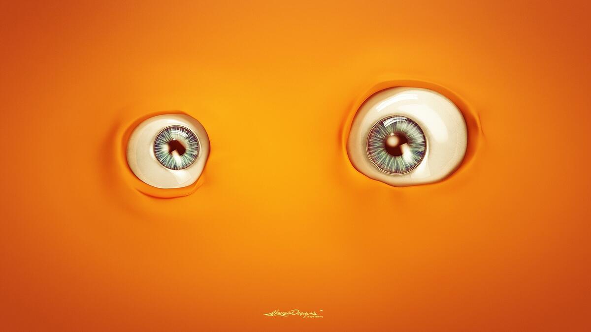 Оранжевый глазастик