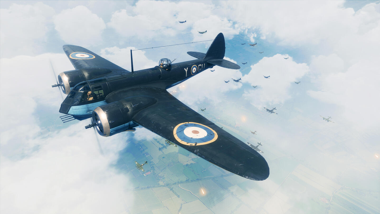 Бесплатное фото Самолет из игры battlefield