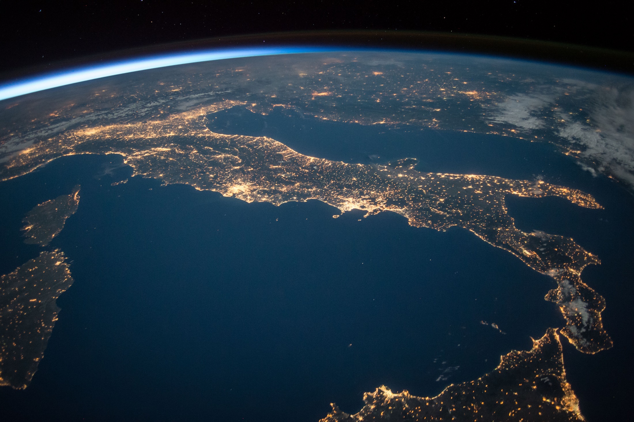 Бесплатное фото Италия с космоса