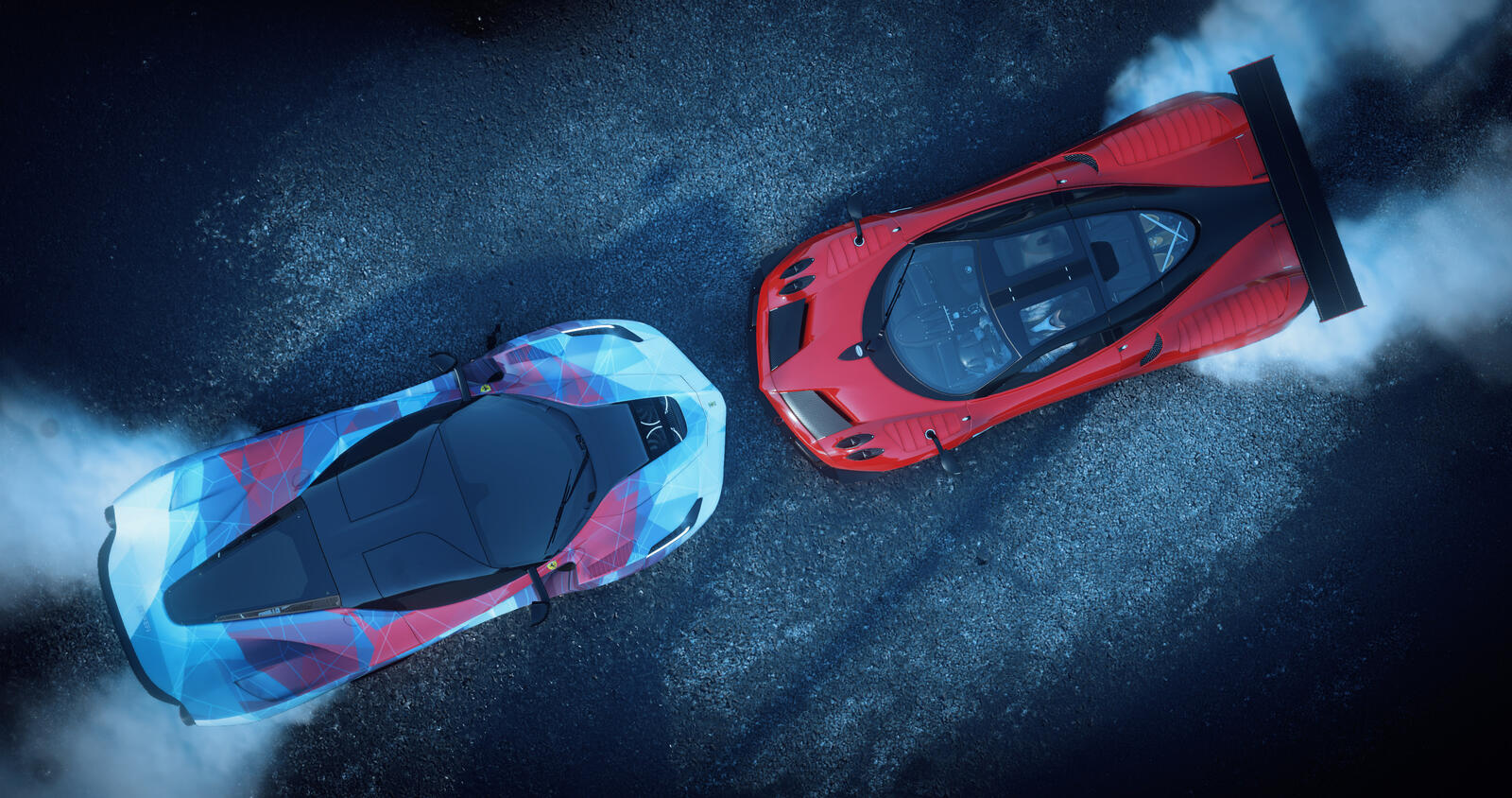 Free photo Two sports cars from The Crew 2 game