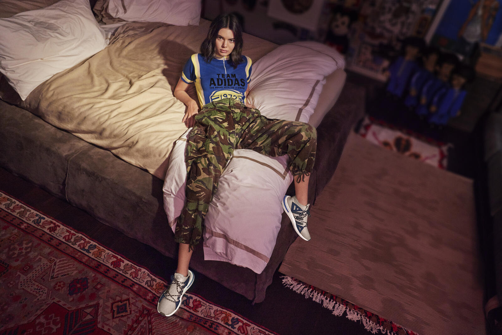 Wallpapers Kendall Jenner lying Adidas on the desktop