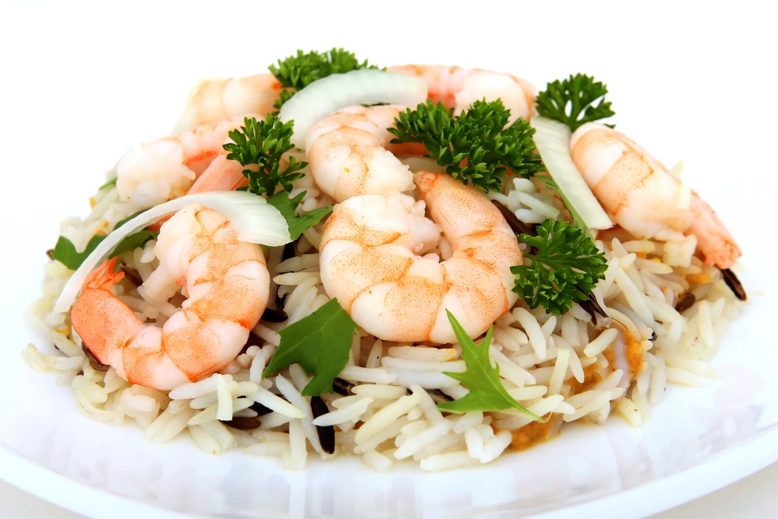 Free photo Shrimp rice