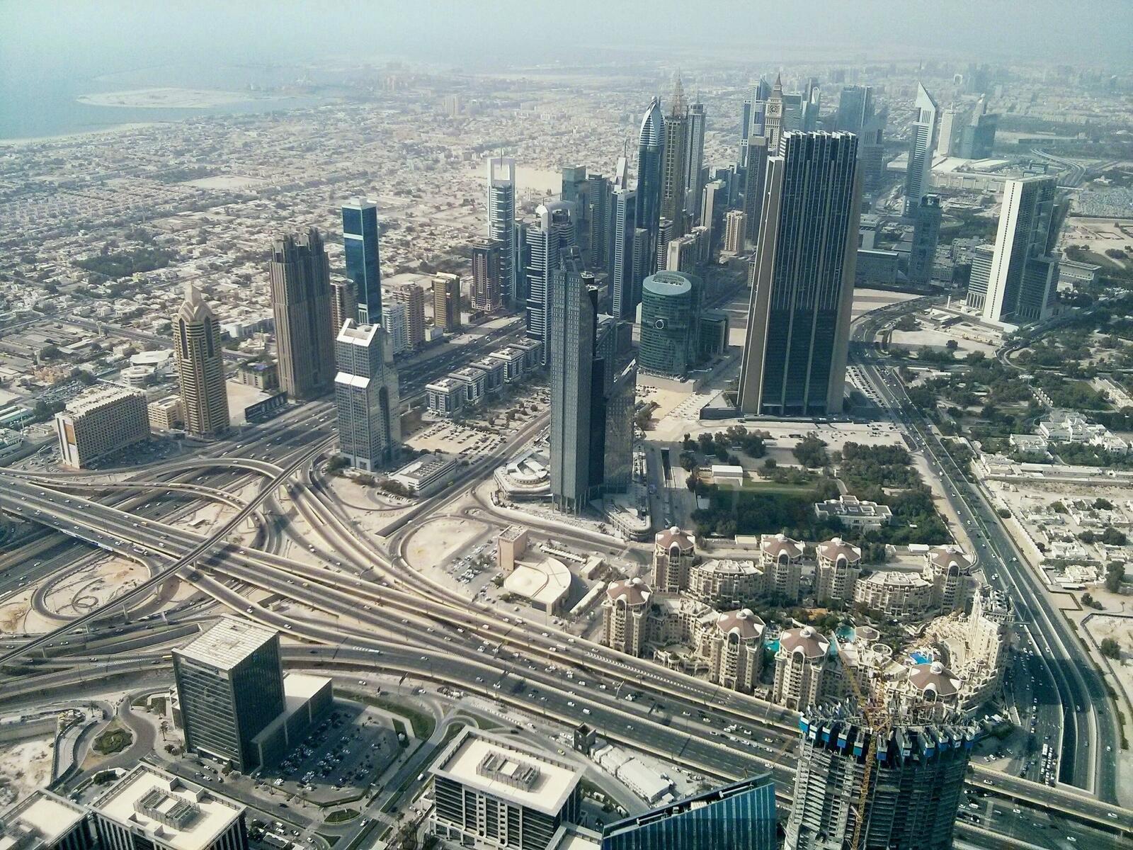 Бесплатное фото Дубай с высоты птичьего полета